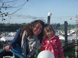 Girogia et moi au Fieldays (la grande foire agricole de NZ)
